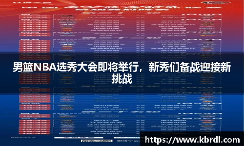 男篮NBA选秀大会即将举行，新秀们备战迎接新挑战