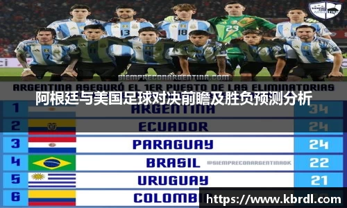 阿根廷与美国足球对决前瞻及胜负预测分析